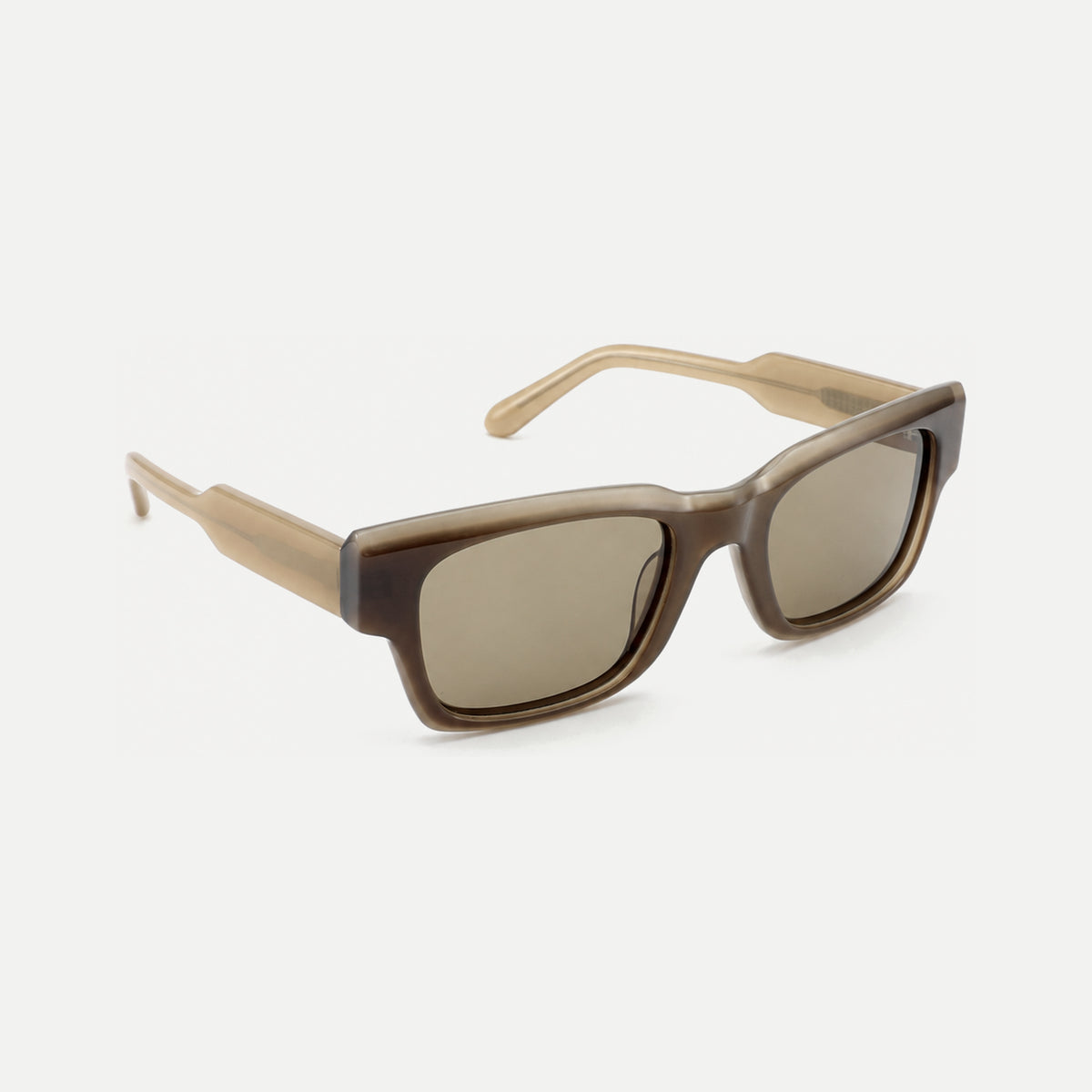 Rowan sunglasses - Crystal Taupe / Brown - hinge detail