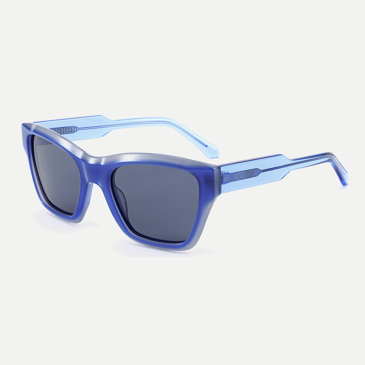Reese sunglasses - Crystal Blue / Smoke - 45-degree view