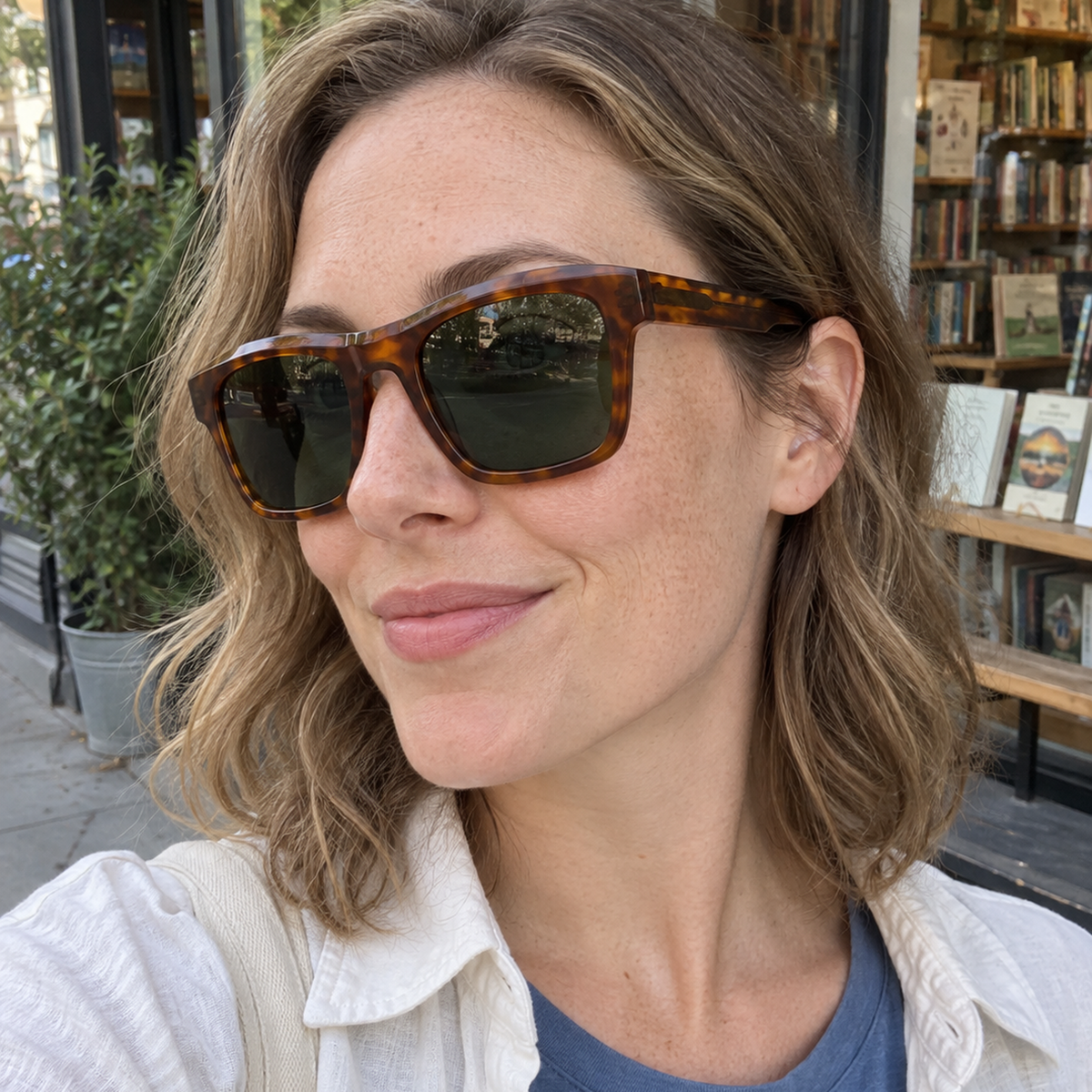 Ellis sunglasses - Amber Tortoise / Green - UGC
