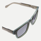 Ellis sunglasses - Crystal Olive / Smoke - temple detail