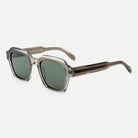 Monroe sunglasses - Crystal Brown / Green - 45-degree view