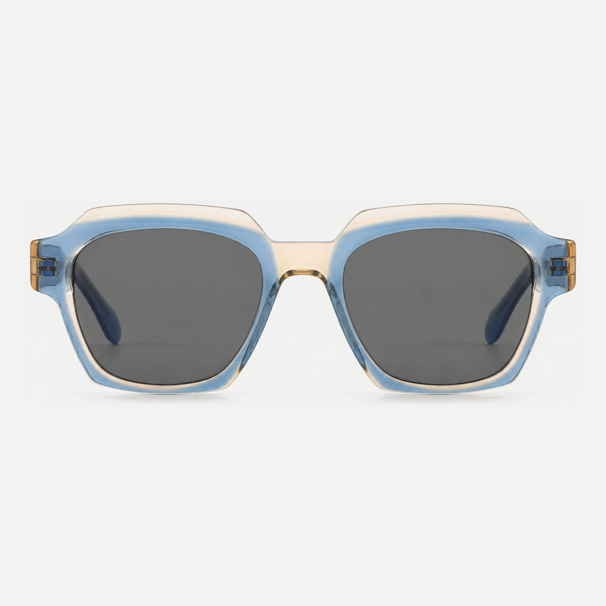 Monroe sunglasses - Crystal Champagne Blue / Smoke - front view