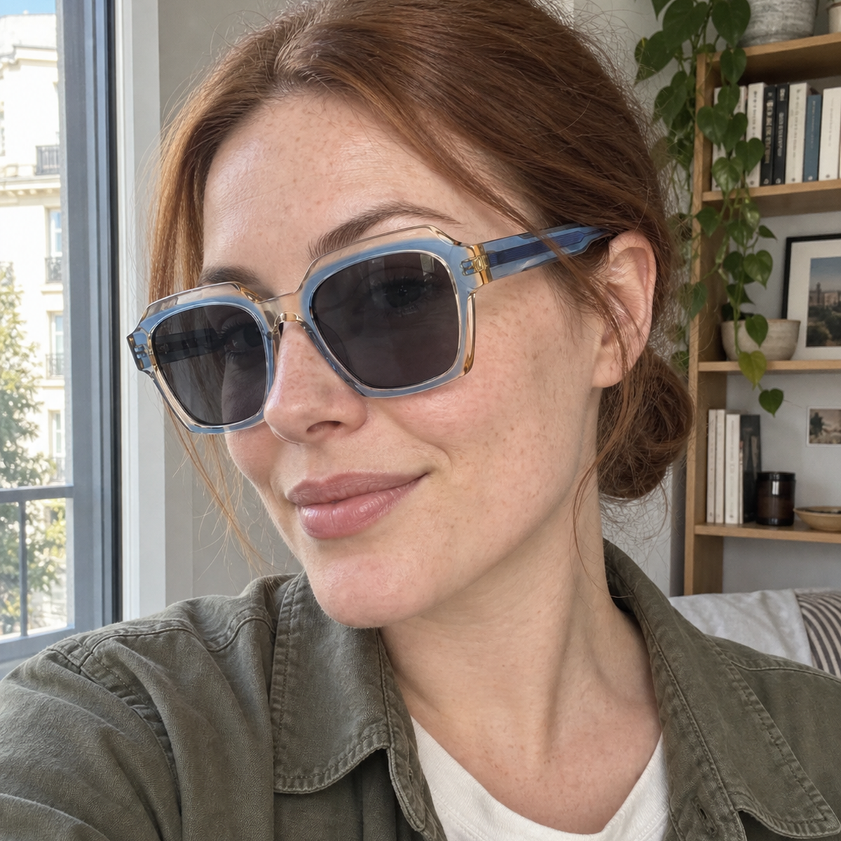 Monroe sunglasses - Crystal Champagne Blue / Smoke - UGC
