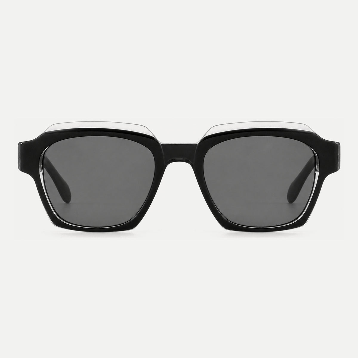 Monroe sunglasses - Crystal Clear Black / Smoke - front view