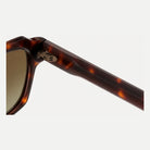 Monroe sunglasses - Dark Tortoise / Brown - hinge detail