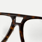 Elise dark tortoise eyeglasses, frame detail