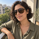 Quinn dark tortoise / brown sunglasses, lifestyle view