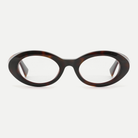 Iris amber tortoise eyeglasses, front view