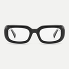 Cora black eyeglasses, front view