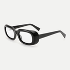 Cora black eyeglasses, 45-degree view