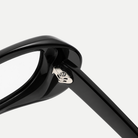 Cora black eyeglasses, frame detail