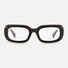 Cora dark tortoise eyeglasses, front view