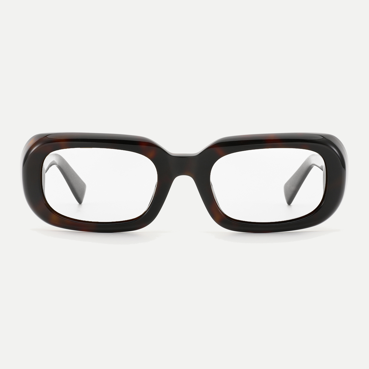 Cora dark tortoise eyeglasses, front view