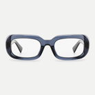 Cora crystal blue eyeglasses, front view