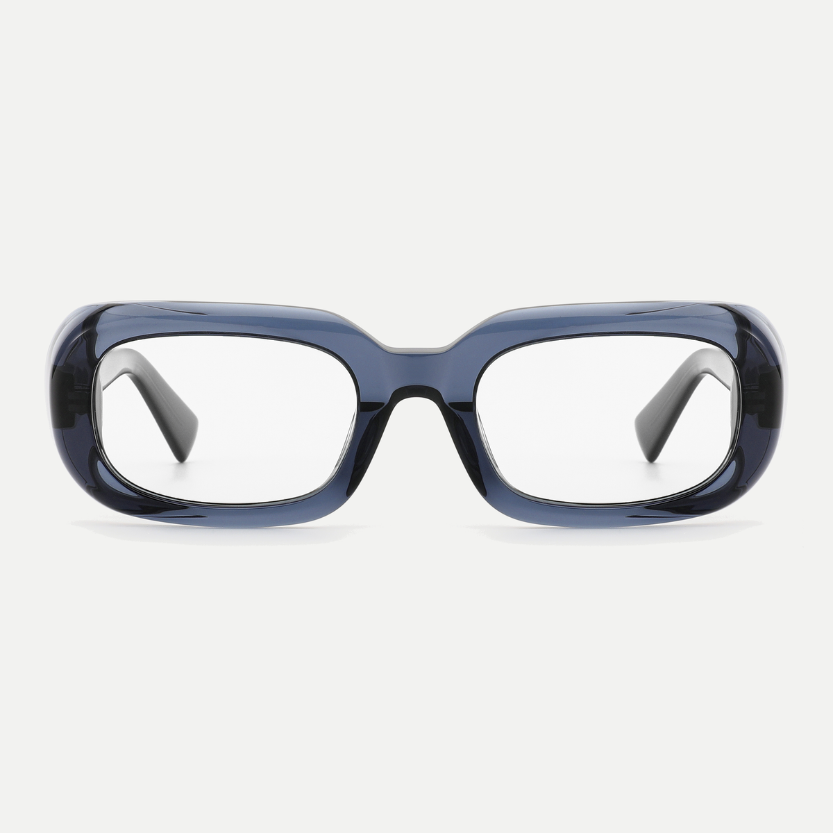 Cora crystal blue eyeglasses, front view