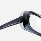 Cora crystal blue eyeglasses, frame detail