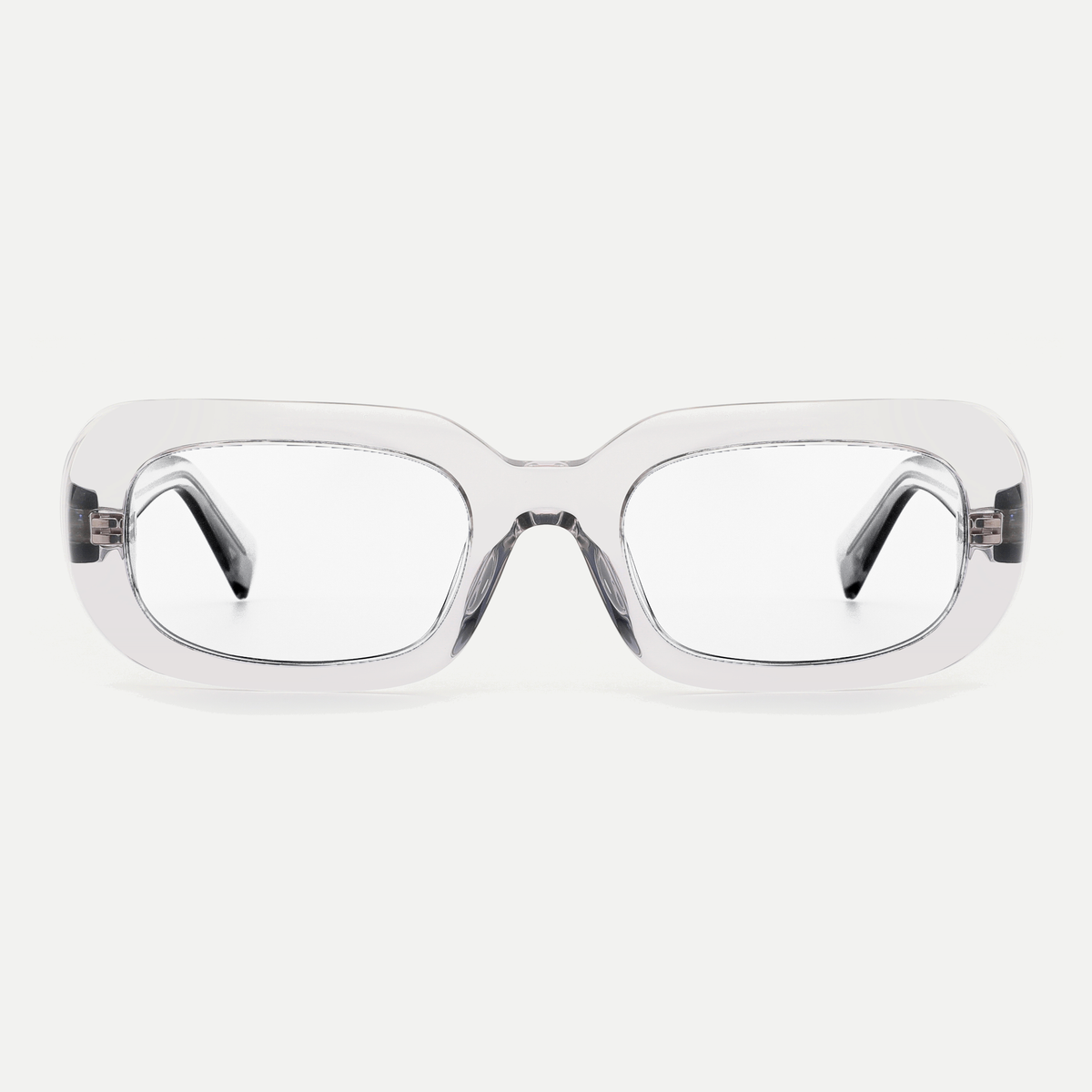 Cora crystal clear eyeglasses, front view