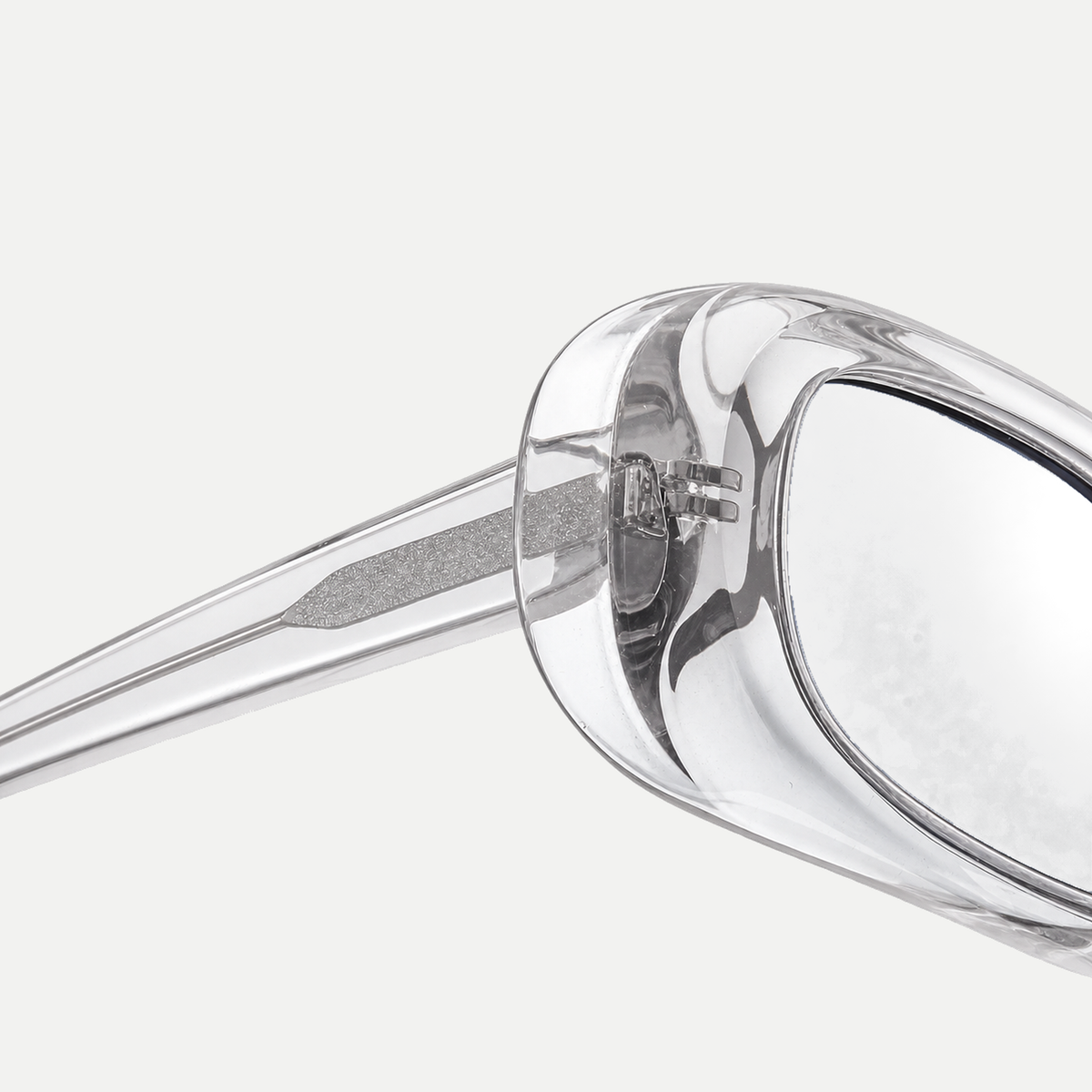 Cora crystal clear eyeglasses, frame detail