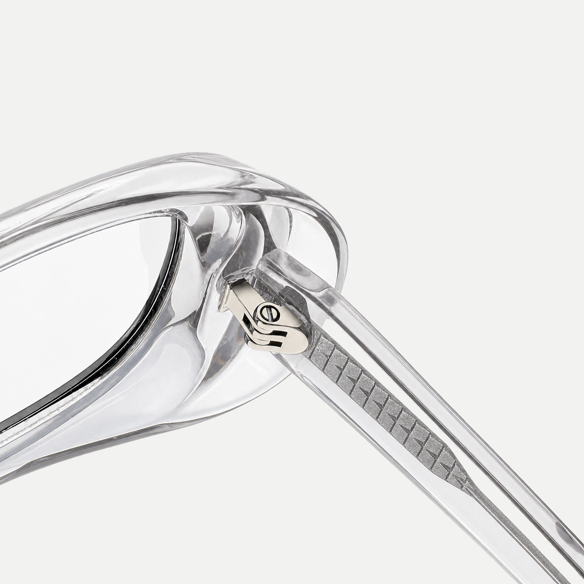 Cora crystal clear eyeglasses, frame detail
