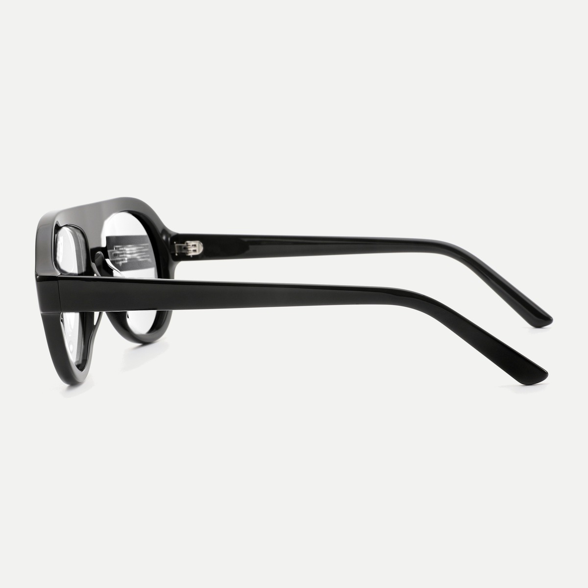 Livia black eyeglasses, 90-degree side view