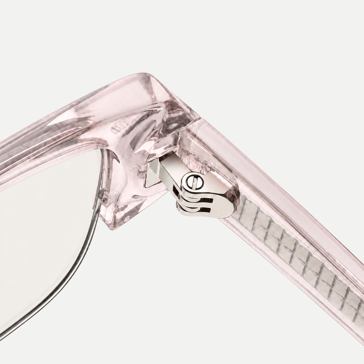 Raven crystal pink / champagne sunglasses, frame detail
