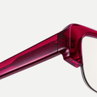 Raven burgundy / champagne sunglasses, frame detail
