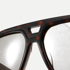 Freya dark tortoise eyeglasses, frame detail