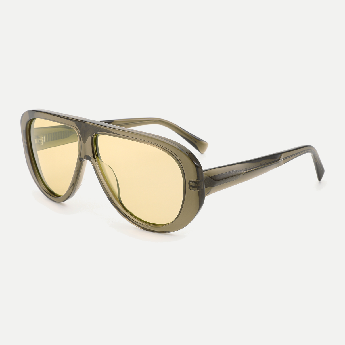 Eden crystal olive / yellow sunglasses, 45-degree view
