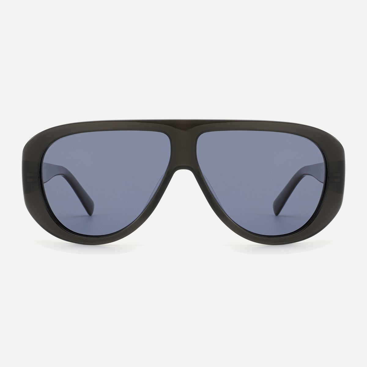 Eden crystal smoke / slate blue sunglasses, front view