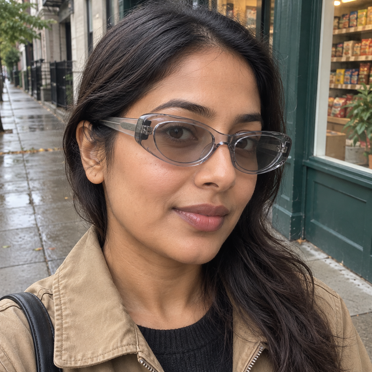 Nova crystal gray / light smoke sunglasses, lifestyle view