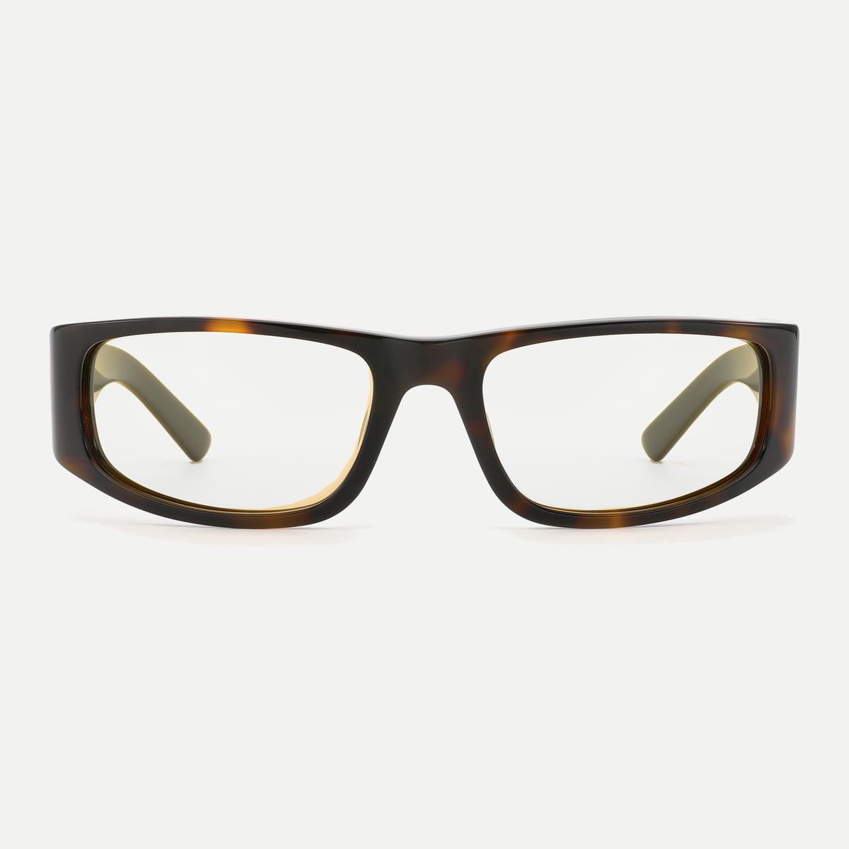 Flora amber tortoise eyeglasses, front view