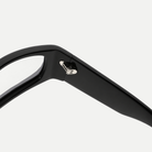 Flora black eyeglasses, frame detail