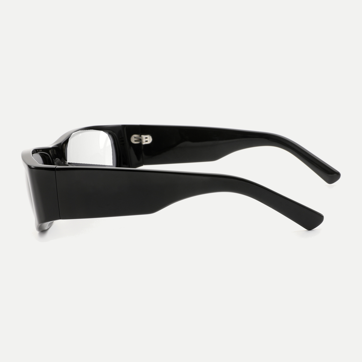 Flora black eyeglasses, 90-degree side view