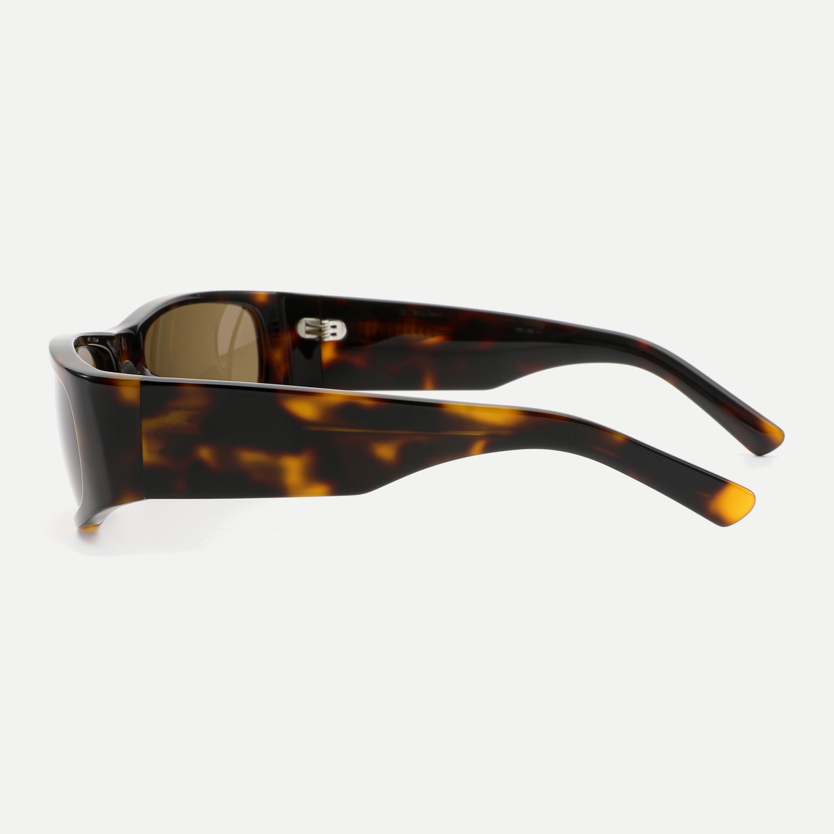 Sutton amber tortoise / brown sunglasses, 90-degree side view