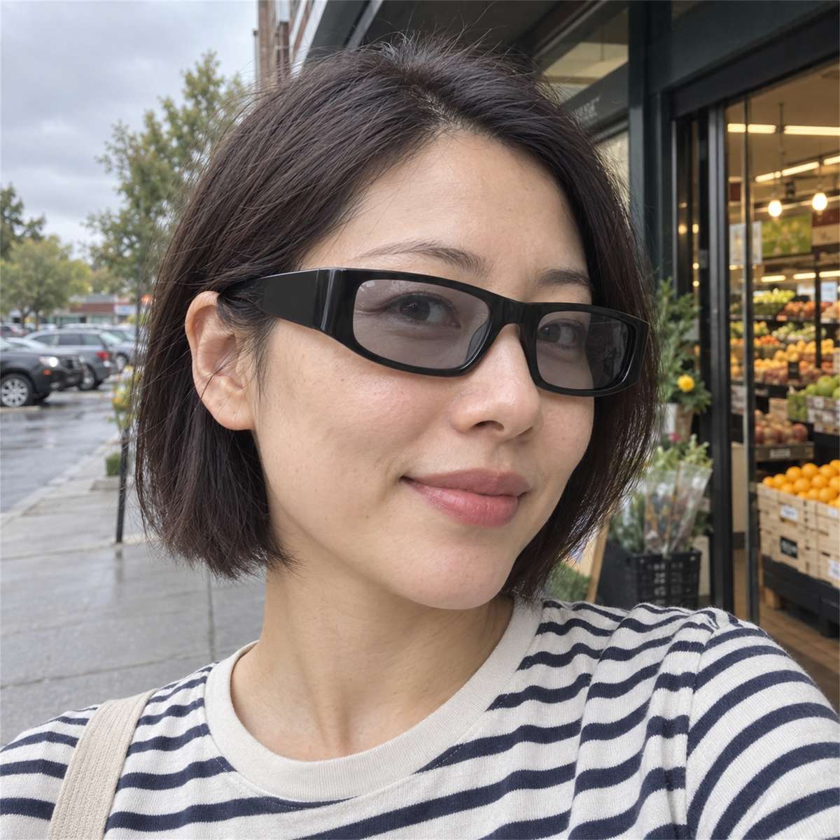 Sutton black / light smoke sunglasses, lifestyle view