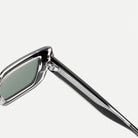 Noelle sunglasses - Crystal Smoke Black / Green - temple detail