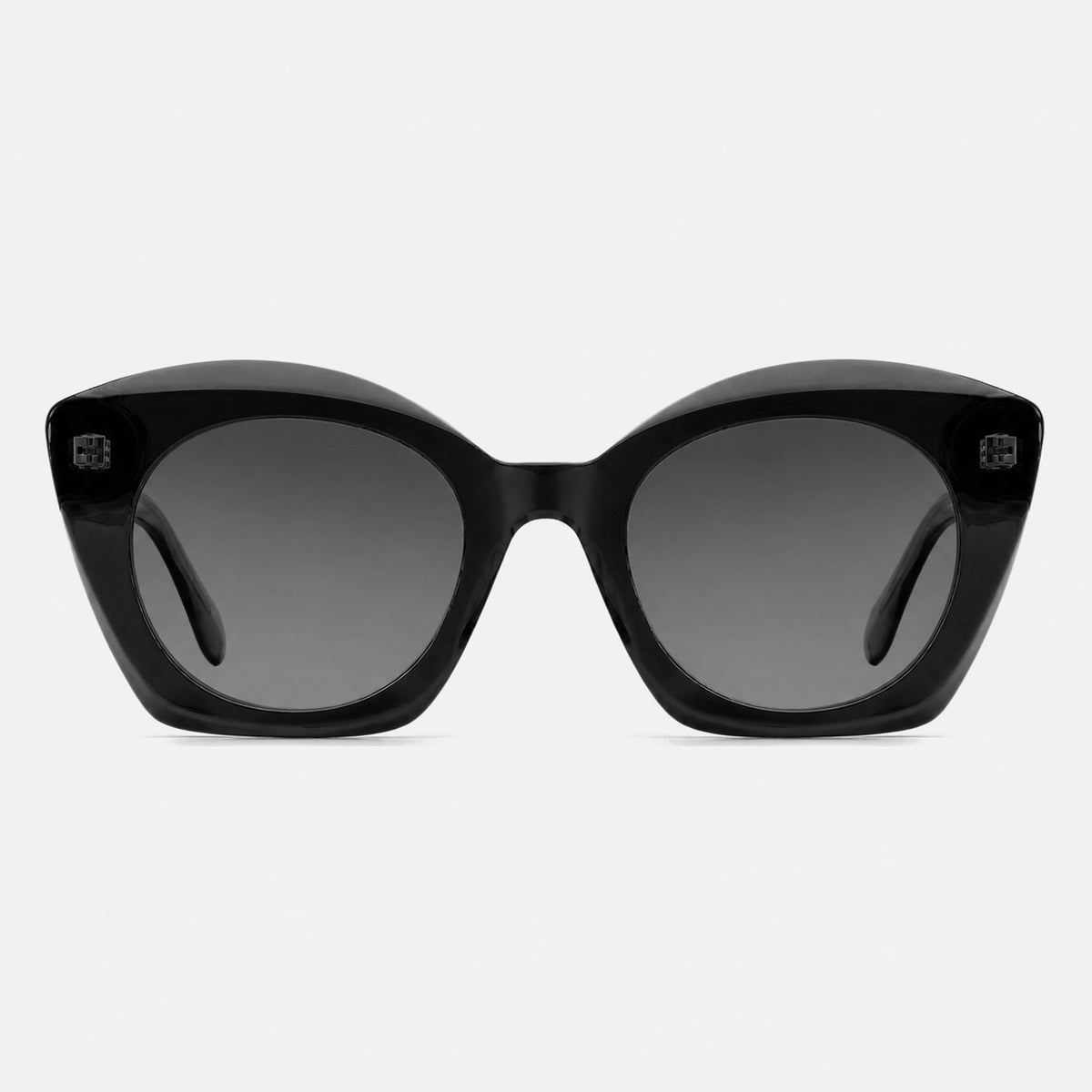 Amelie sunglasses - Black / Smoke - front view