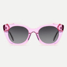 Amelie sunglasses - Crystal Pink / Smoke - front view