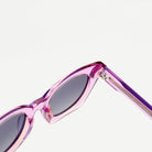 Amelie sunglasses - Crystal Pink / Smoke - hinge detail