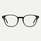 Delphine black acetate eyeglasses, front view