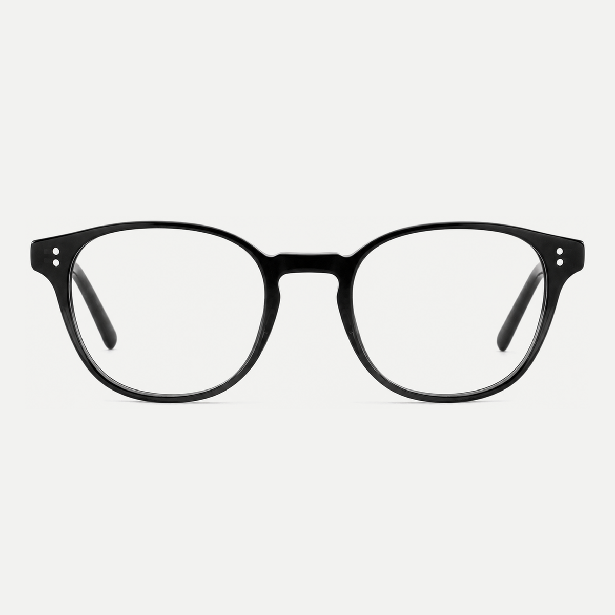 Delphine black acetate eyeglasses, front view