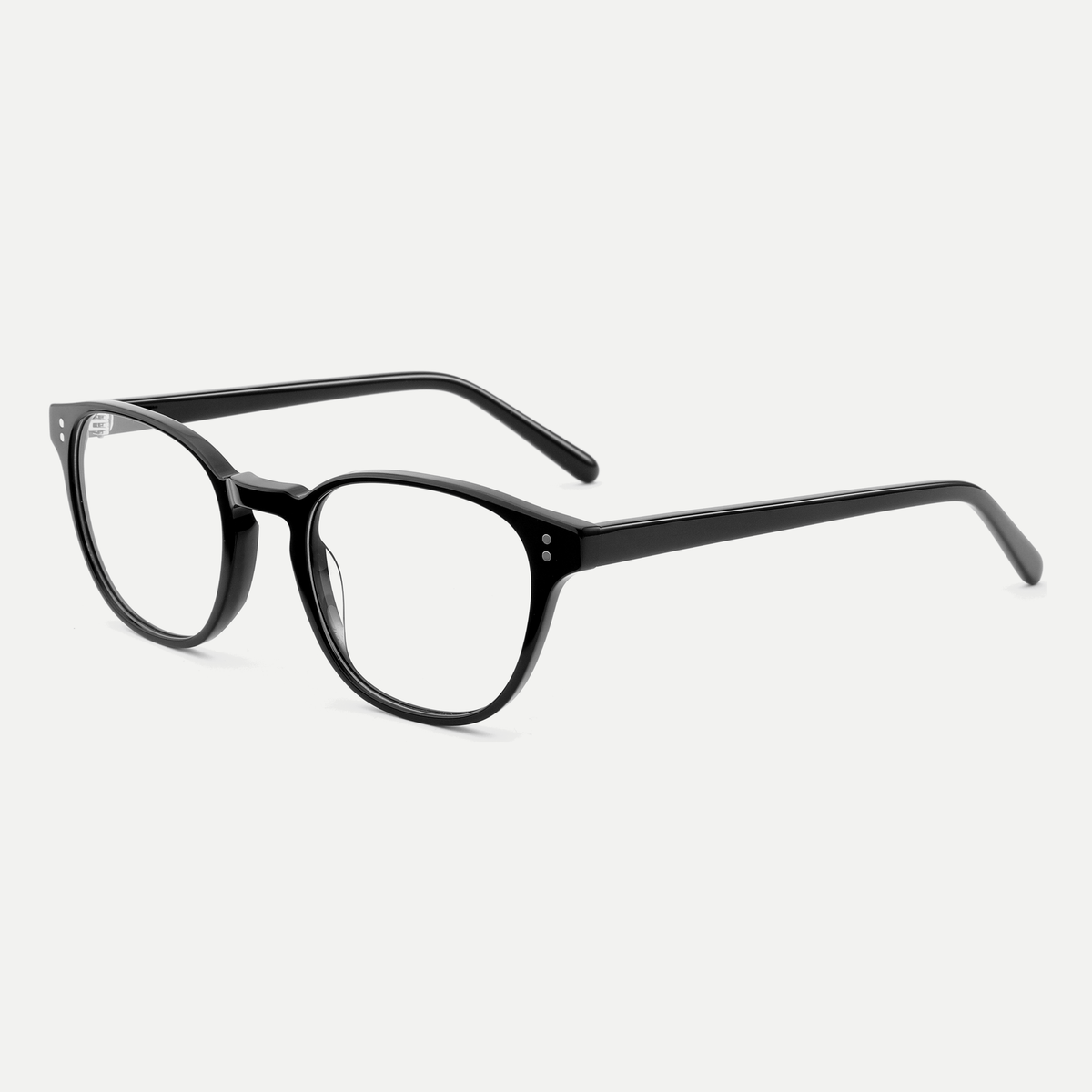Delphine black acetate eyeglasses, angled view