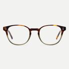 Delphine dark tortoise acetate eyeglasses, front view