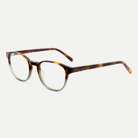 Delphine dark tortoise acetate eyeglasses, angled view