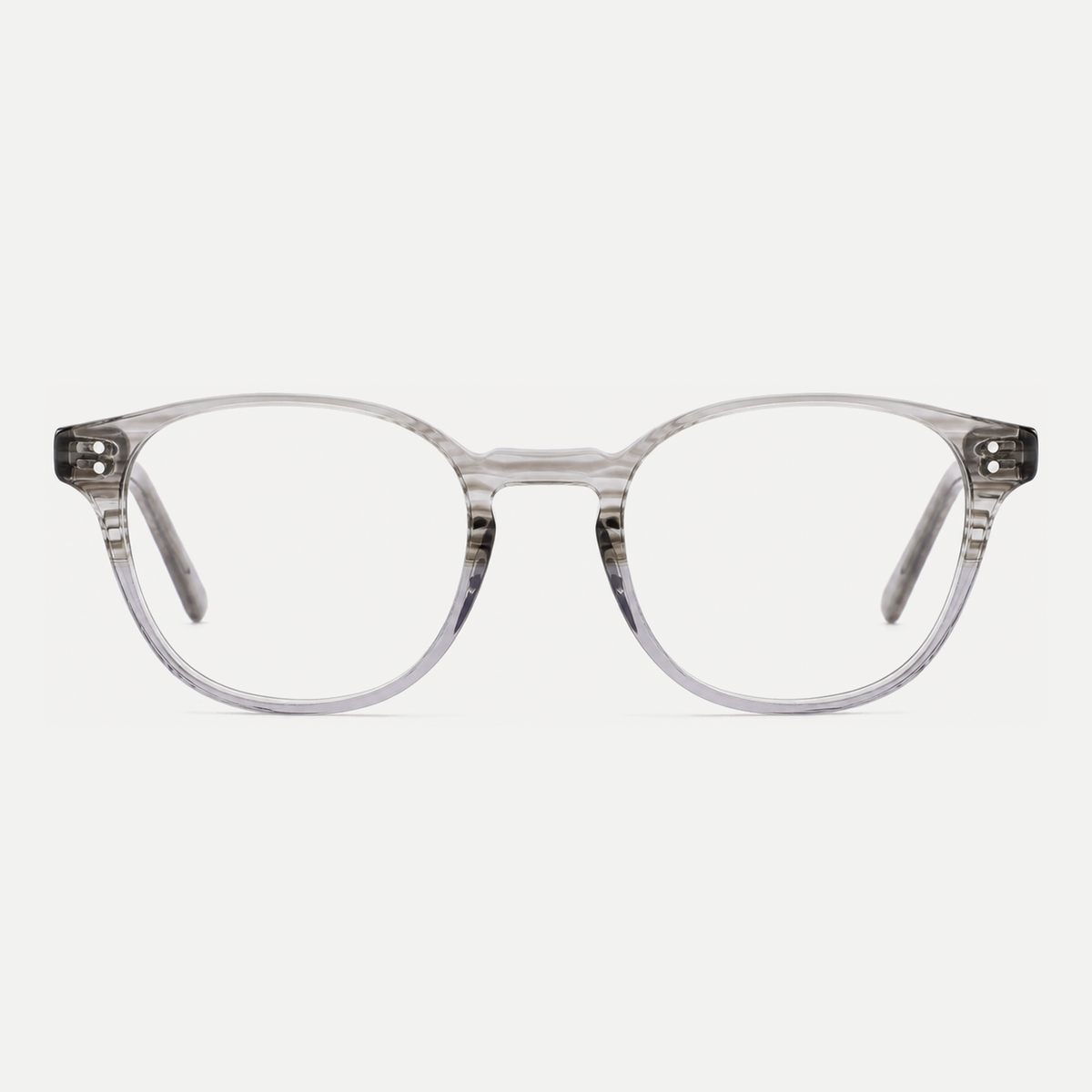 Delphine crystal gray acetate eyeglasses, front view