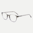 Delphine crystal gray acetate eyeglasses, angled view