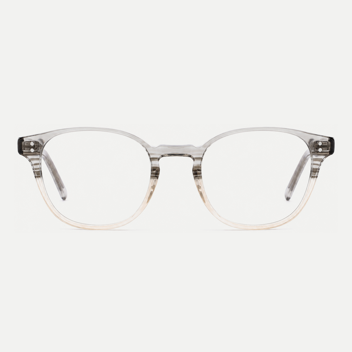 Delphine crystal blush acetate eyeglasses, front view