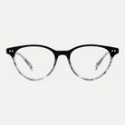 Sabine crystal blue gray acetate eyeglasses, front view
