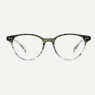 Sabine crystal olive acetate eyeglasses, front view