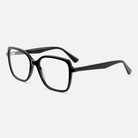 Lucille black acetate eyeglasses, angled view
